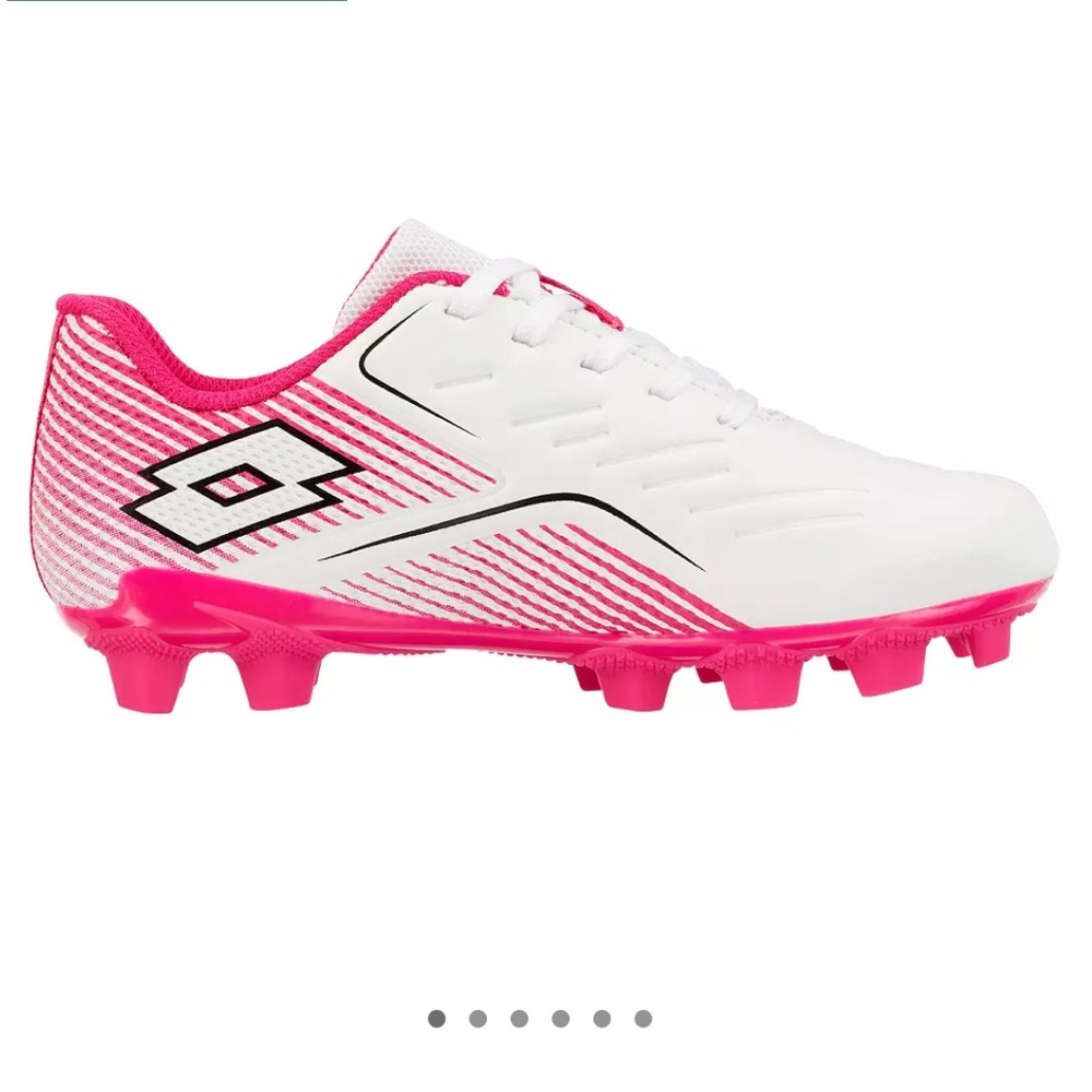 Lotto Kids' Roma 700 Soccer Cleats Pink White